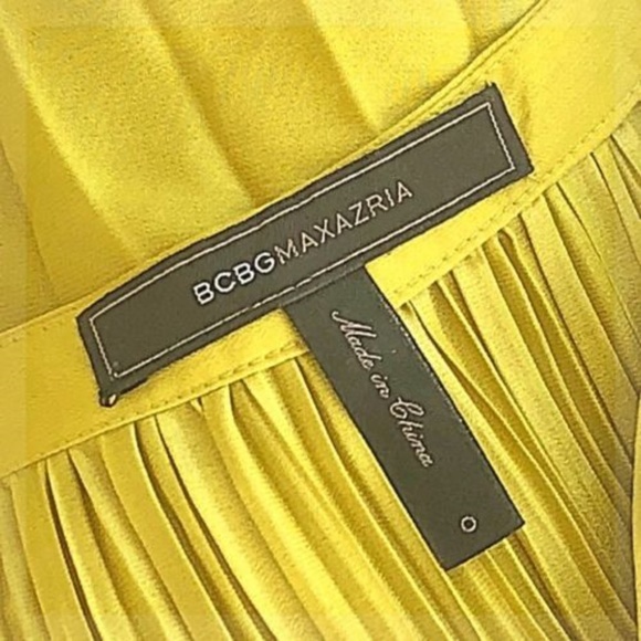 BCBG MaxAzria Lucea Blue Dill Pleated Dress 0 XS - Picture 7 of 7